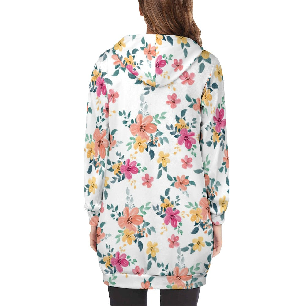 Women's full print long Hoodie