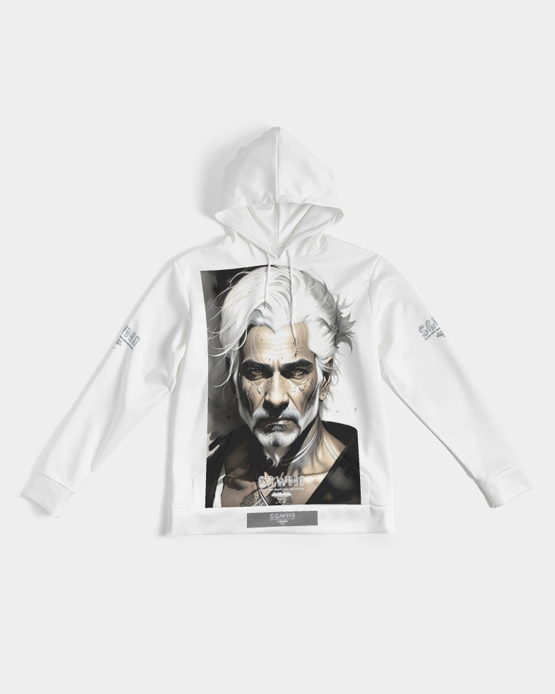 Handsome Silver grey Indian ink Portrait Men's All-Over Print Hoodie