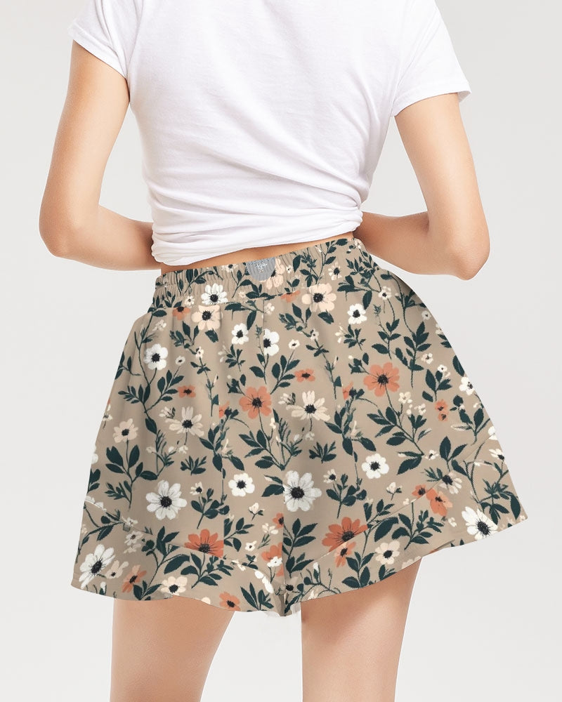 Busy and pretty Women's All-Over Print Ruffle Shorts