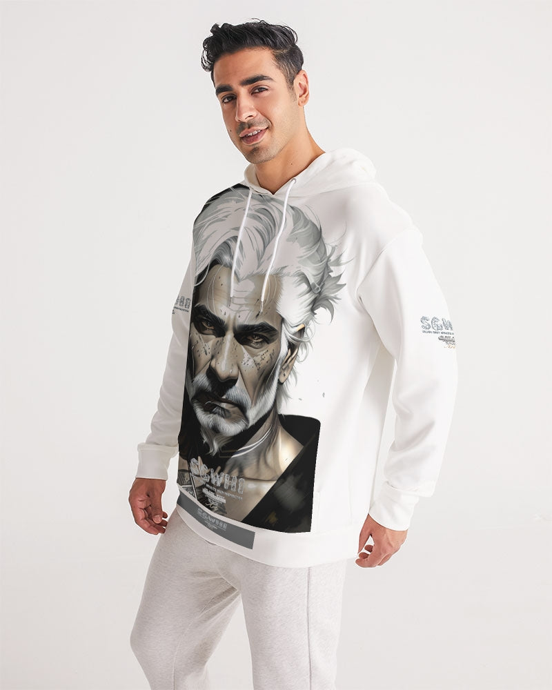 Handsome Silver grey Indian ink Portrait Men's All-Over Print Hoodie