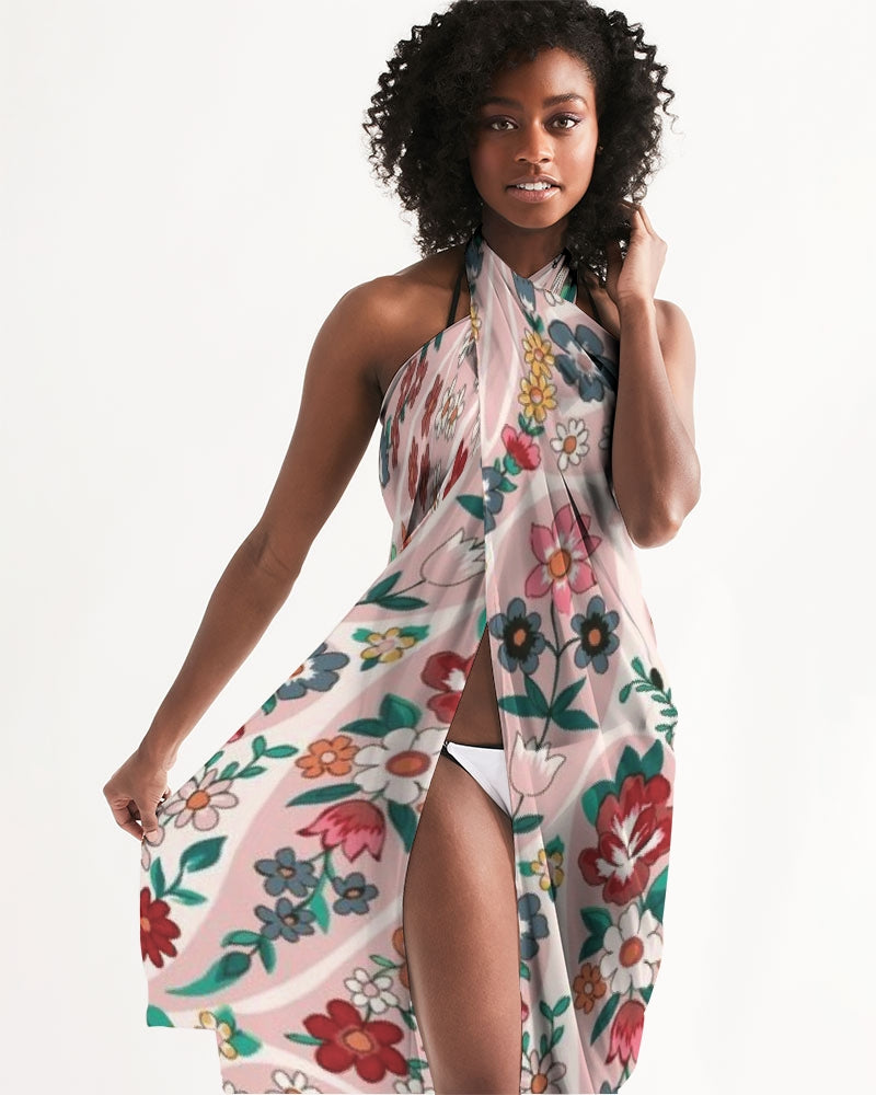 Pink abstract Pretty Sisters All-Over Print Swim Cover Up