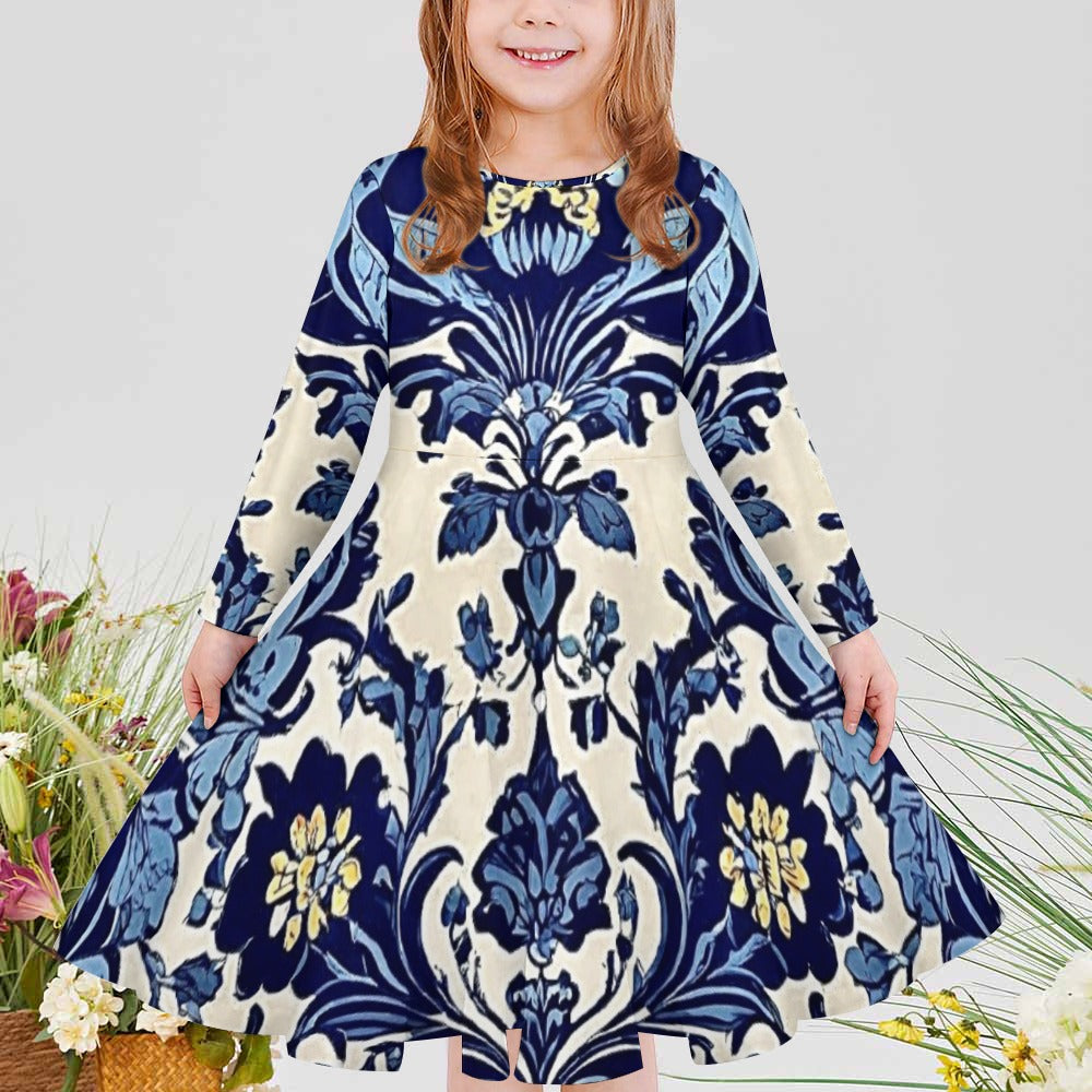 Girls' long sleeve dress