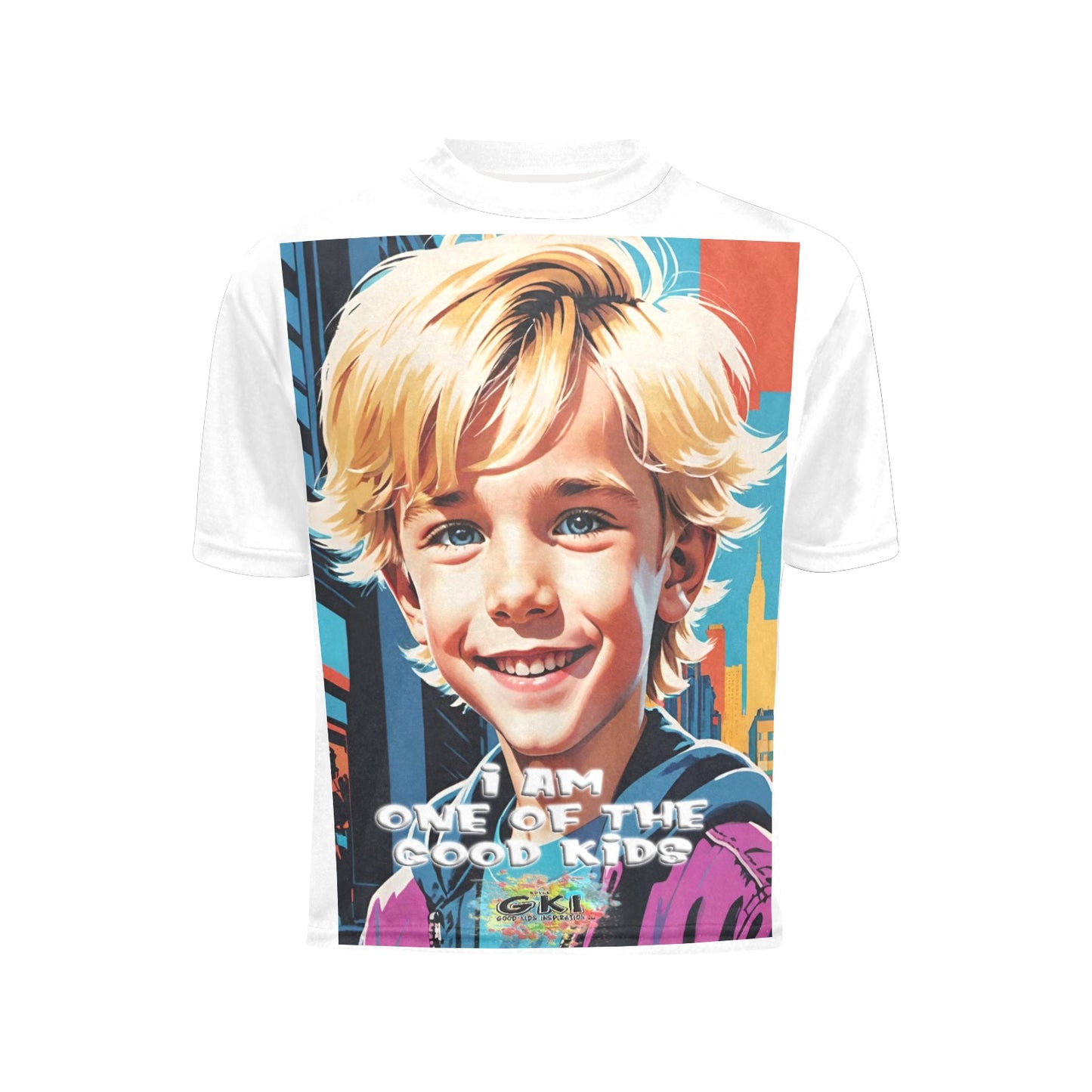 Big Boys' All Over Print Crew Neck T-Shirt(T40-2)