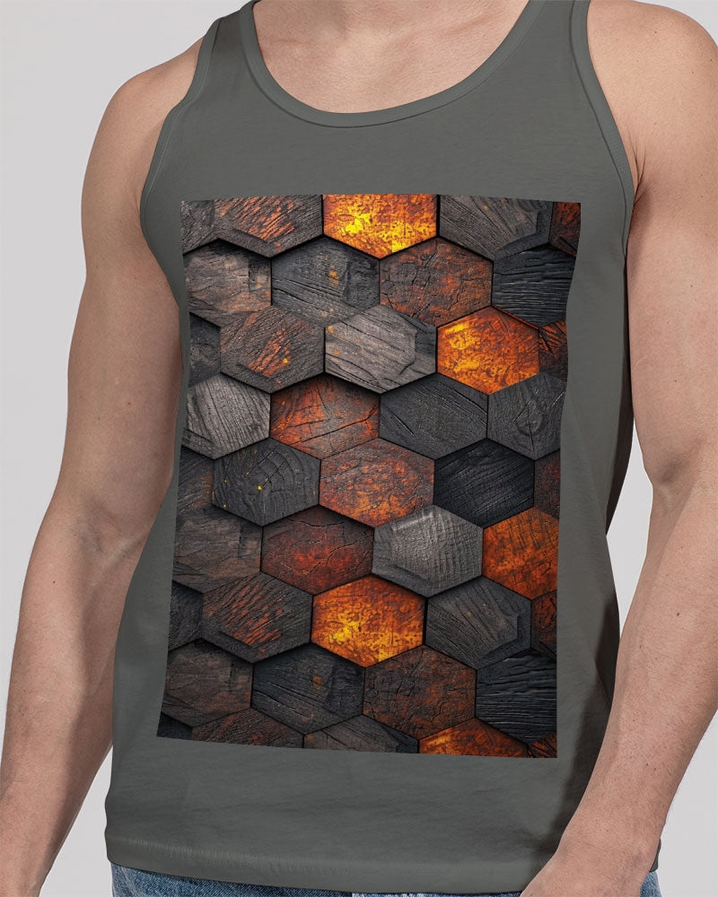 Cool stone hexagon patten 3D Unisex Jersey Tank | Bella + Canvas