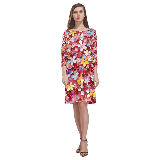 Women's Loose Round Neck Dress (Model D22)