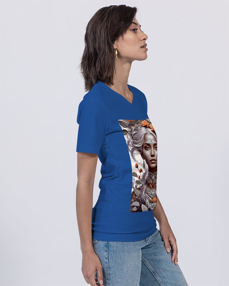 Blossom Indian Grey sister Unisex Jersey V-Neck Tee | Bella + Canvas