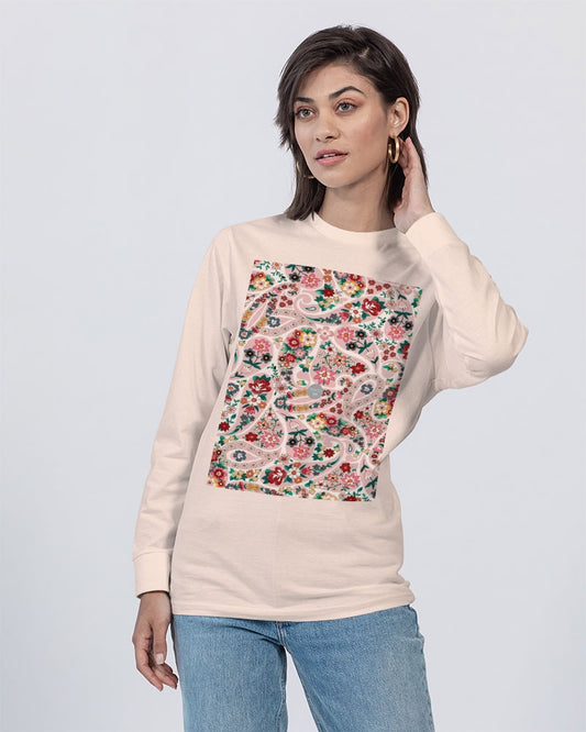 Pink abstract Pretty Sisters Unisex Long Sleeve Tee | Lane Seven