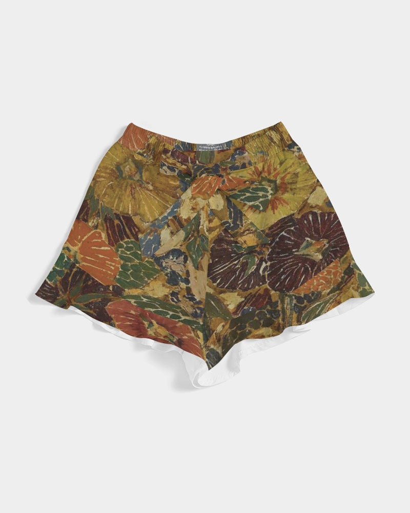 Autumn play Women's All-Over Print Ruffle Shorts