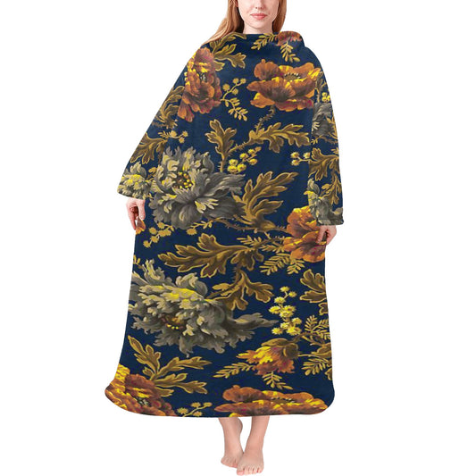 Blanket Robe with Sleeves for Adults