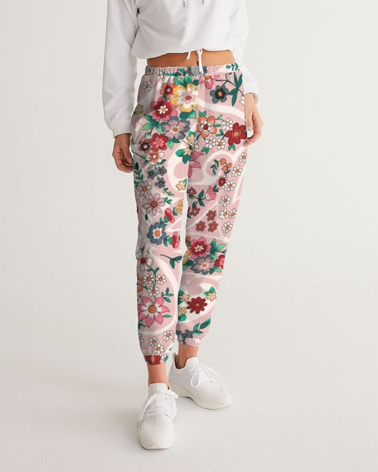 Pink abstract Pretty Sisters Women's All-Over Print Track Pants