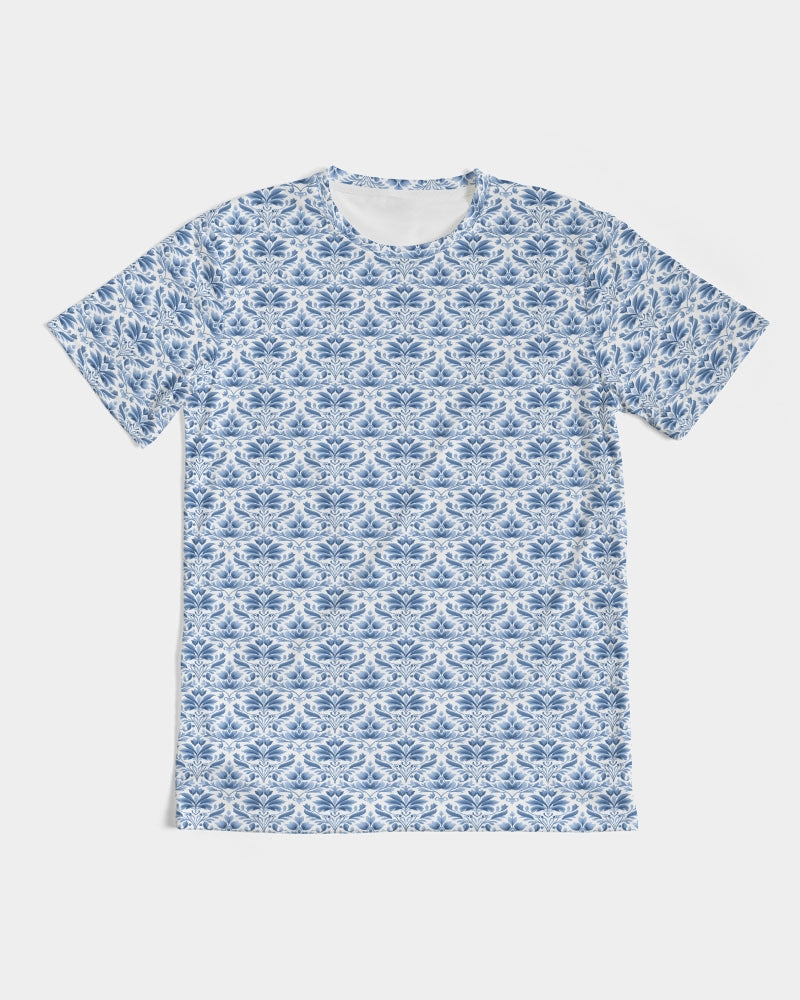 light blue Royal patten  Men's All-Over Print Tee