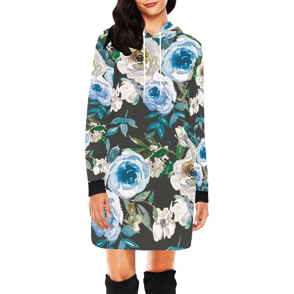 Women's All Over Print Hoodie Mini Dress (H27)