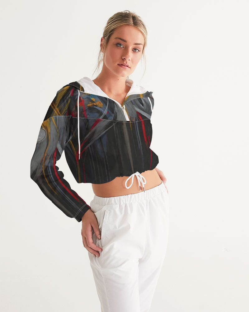 Asian collection [Part 1] Women's All-Over Print Cropped Windbreaker