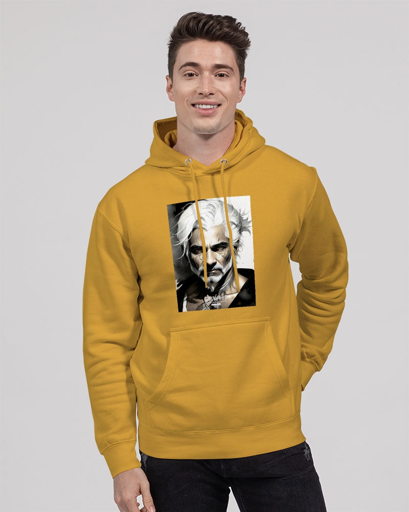 Handsome Silver grey Indian ink Portrait Unisex Premium Pullover Hoodie | Lane Seven