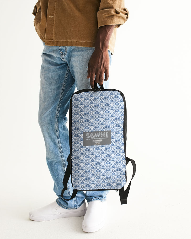 light blue Royal patten  Slim Tech Backpack