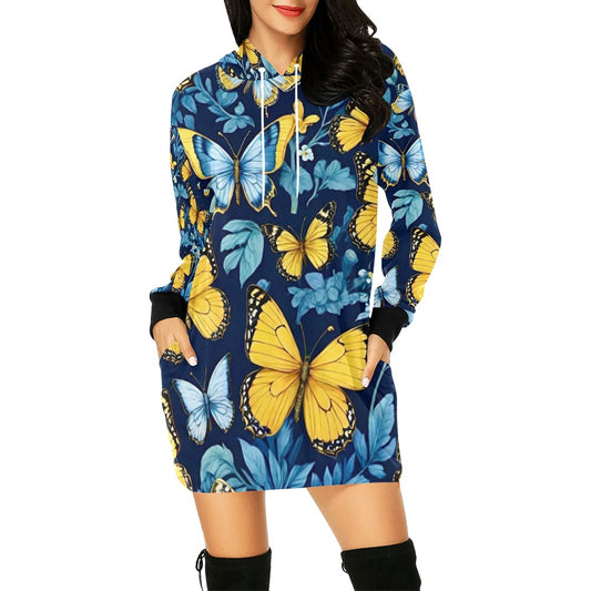 Women's All Over Print Hoodie Mini Dress (H27)