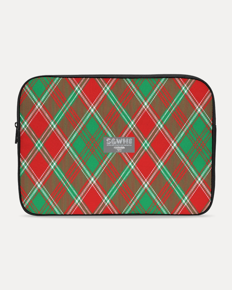 Red & Green cross pattern Laptop Sleeve