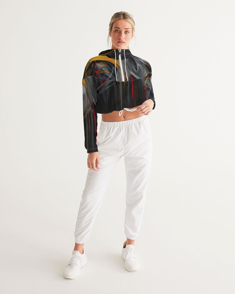 Asian collection [Part 1] Women's All-Over Print Cropped Windbreaker