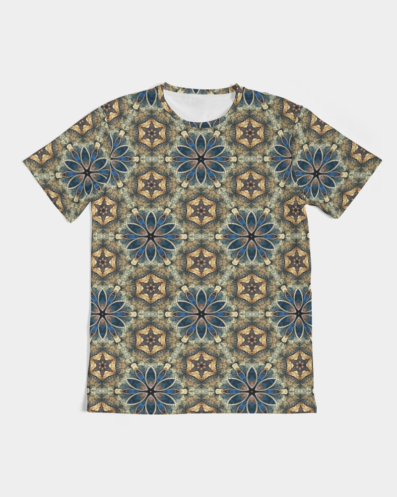 Green & Dark Blue almost star pattern. Men's All-Over Print Tee