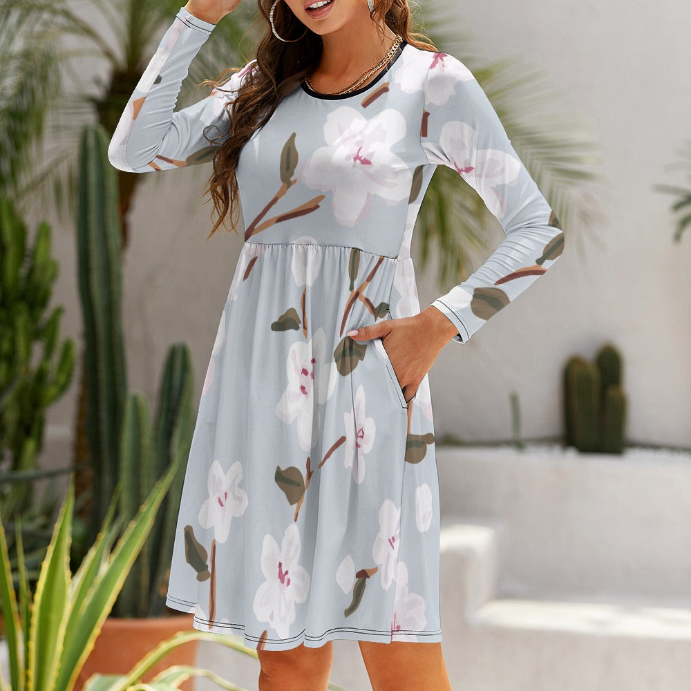 Round neck baggy dress