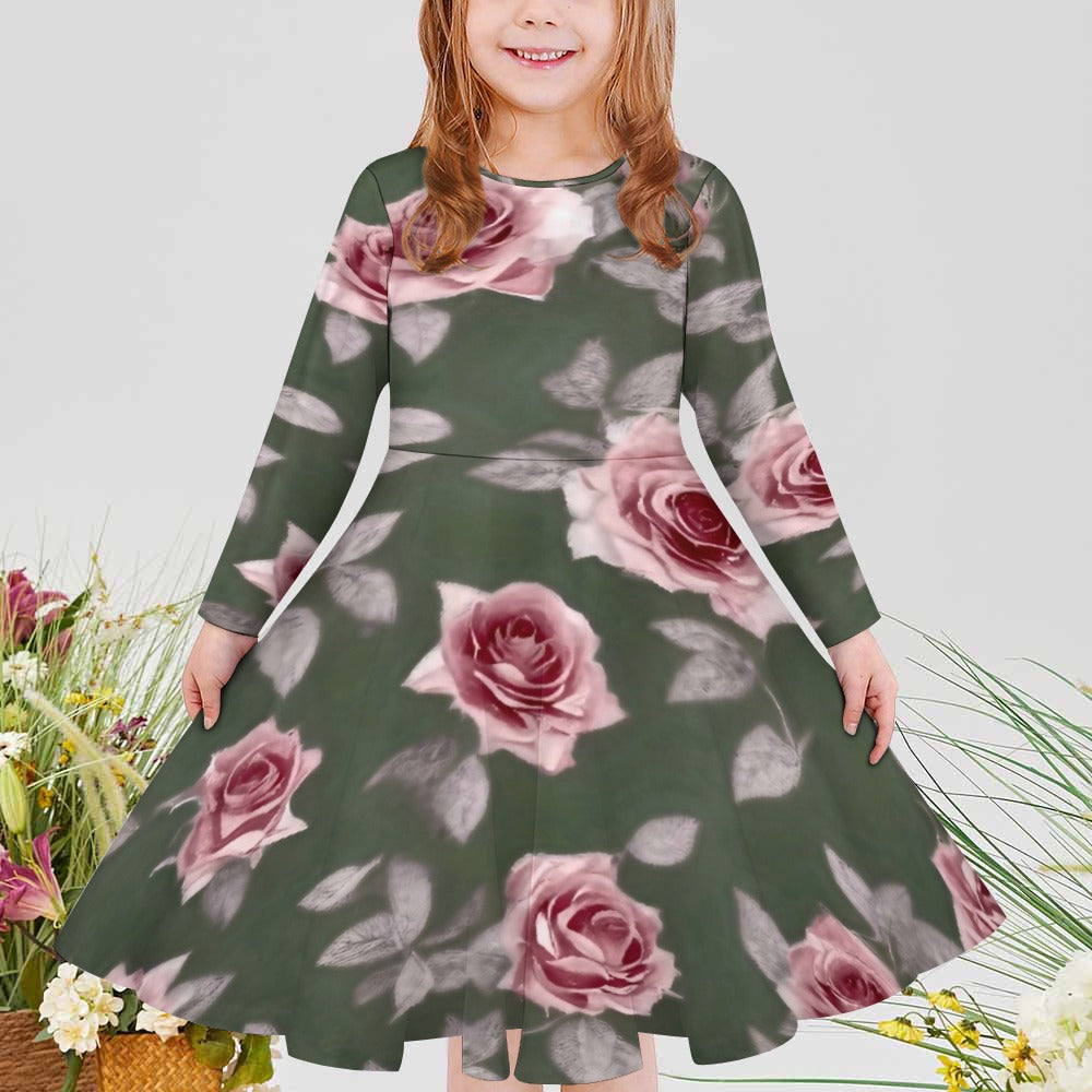 Girls' long sleeve dress