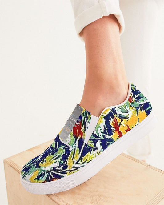 Painted floor design Women's Slip-On Canvas Shoe