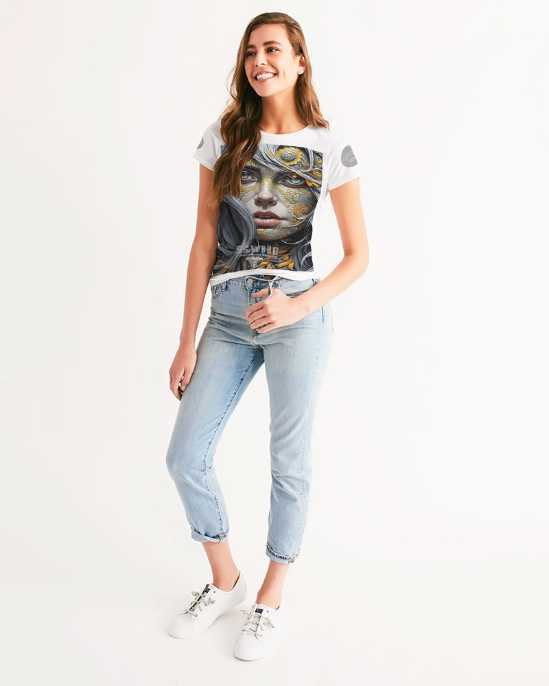 Sweet Silver Yellow Flower Grey Hair sister.[Part three] Women's All-Over Print Tee