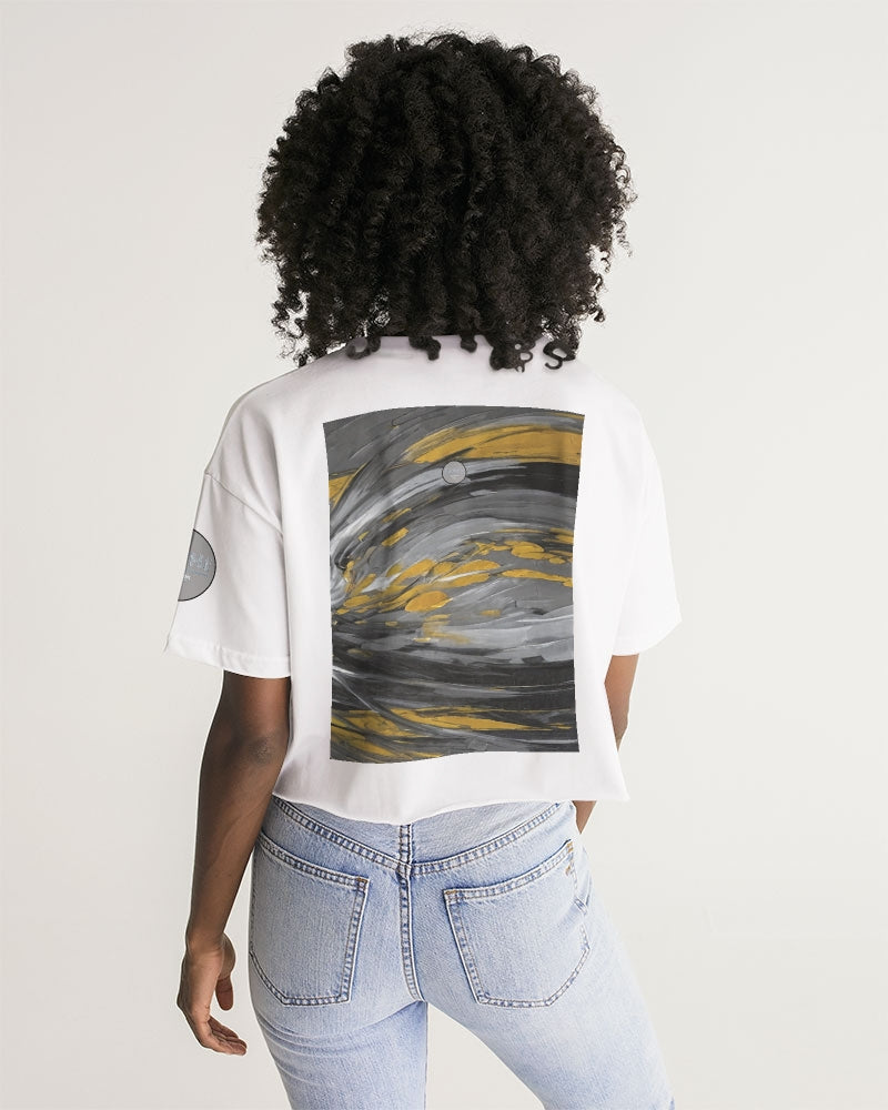 Black Sister Collection [Part 2 ] Women's All-Over Print Lounge Cropped Tee