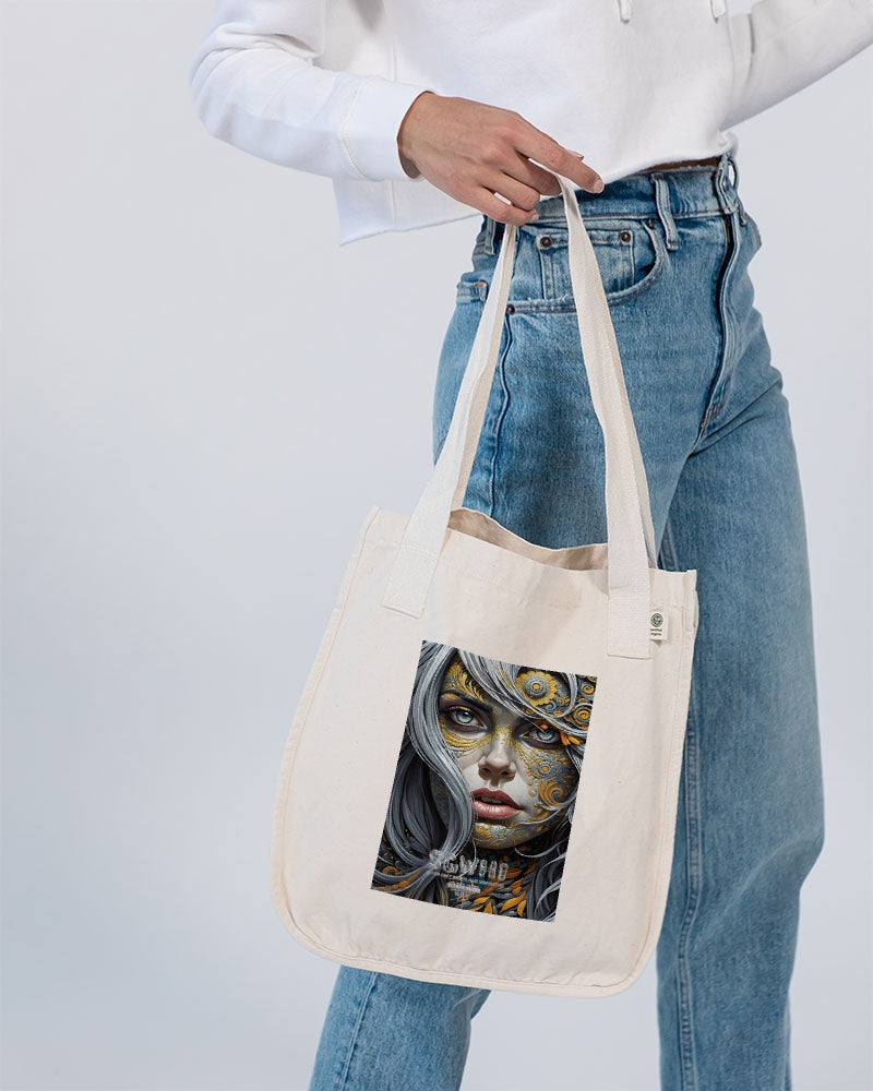 Sweet Silver Yellow Flower Grey Hair sister.[Part three] Organic Cotton Canvas Market Tote | Econscious