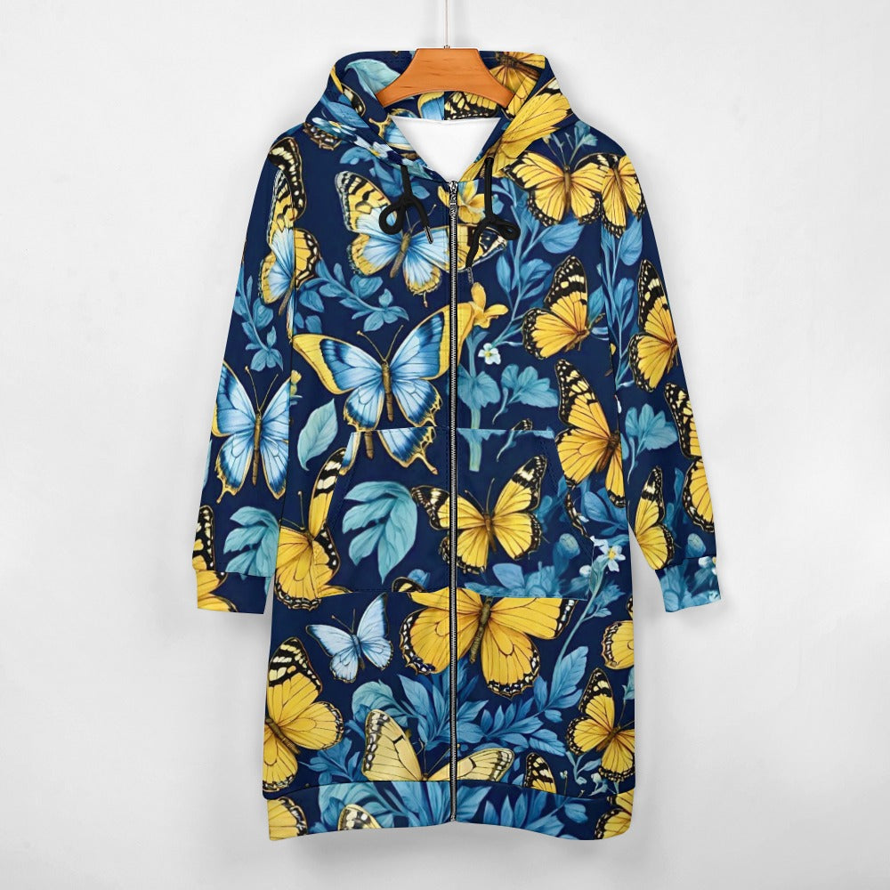 Women's full print long Hoodie