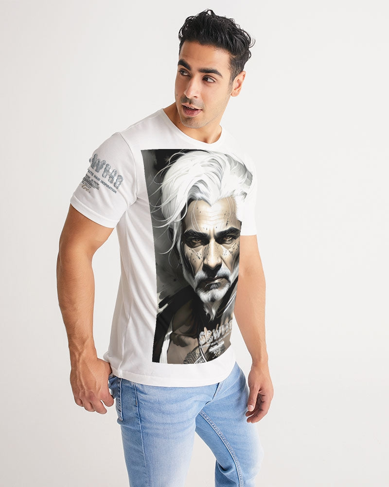 Handsome Silver grey Indian ink Portrait Men's All-Over Print Tee