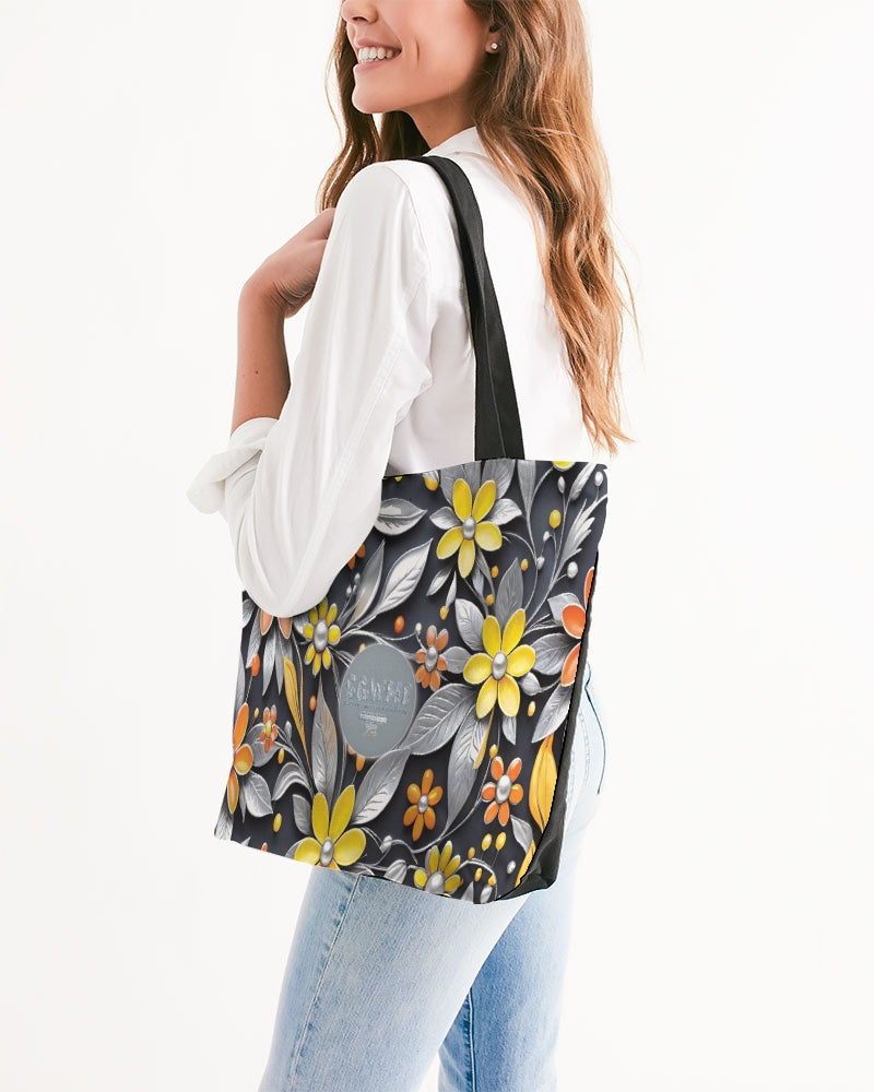 Sweet Silver Yellow Flower Grey Hair sister.[Part three] Canvas Zip Tote