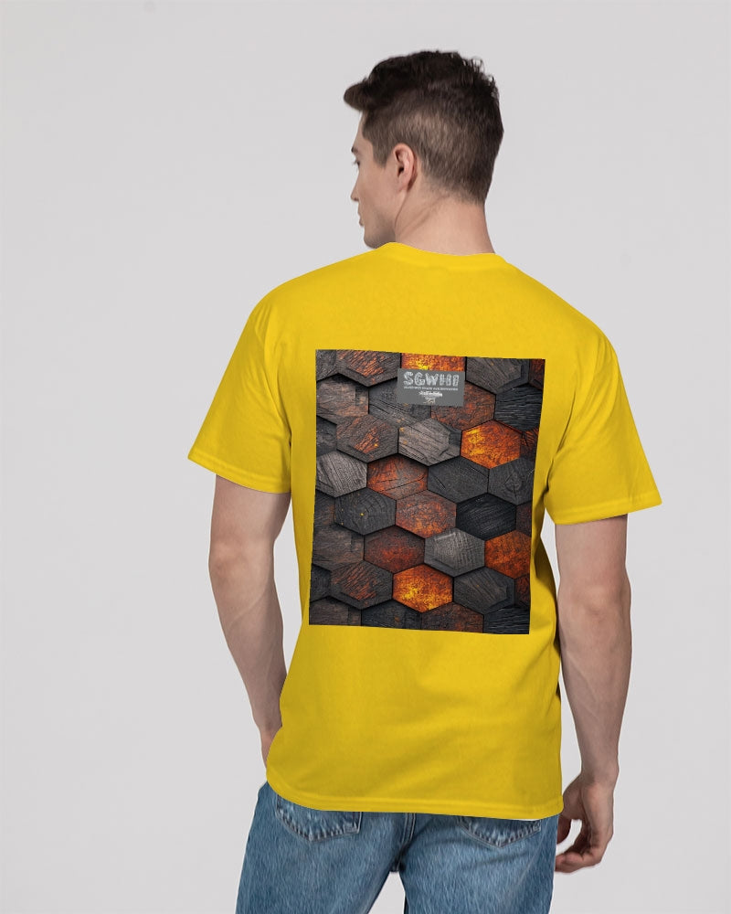 Cool stone hexagon patten 3D Unisex Heavy Cotton T-Shirt | Gildan