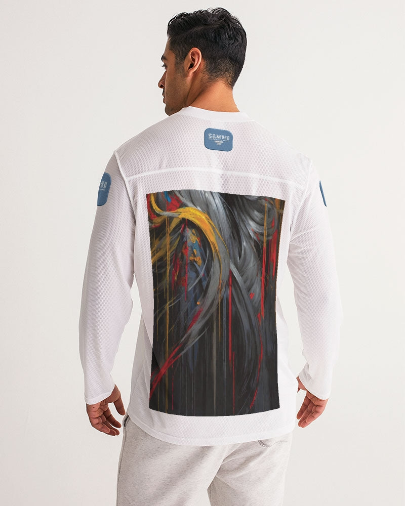 White Knight, Men's All-Over Print Long Sleeve Sports Jersey