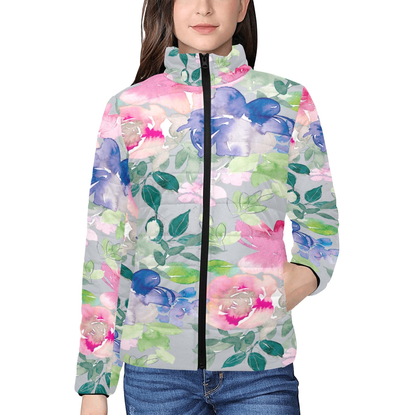 Women's stand collar padded jacket(H41)