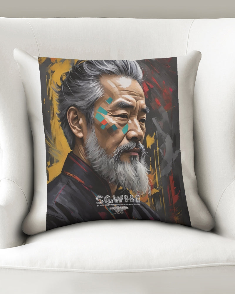 Asian Knight Throw Pillow Case 18"x18"