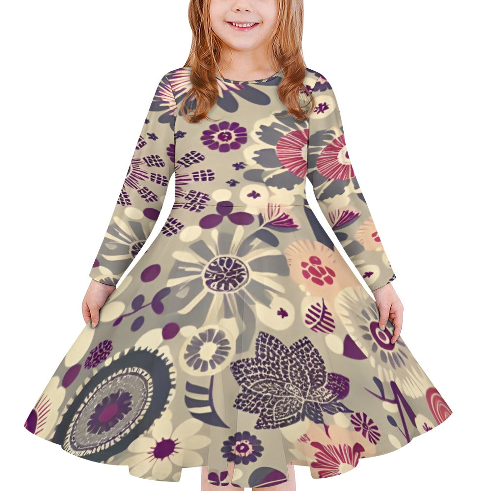 Girls' long sleeve dress