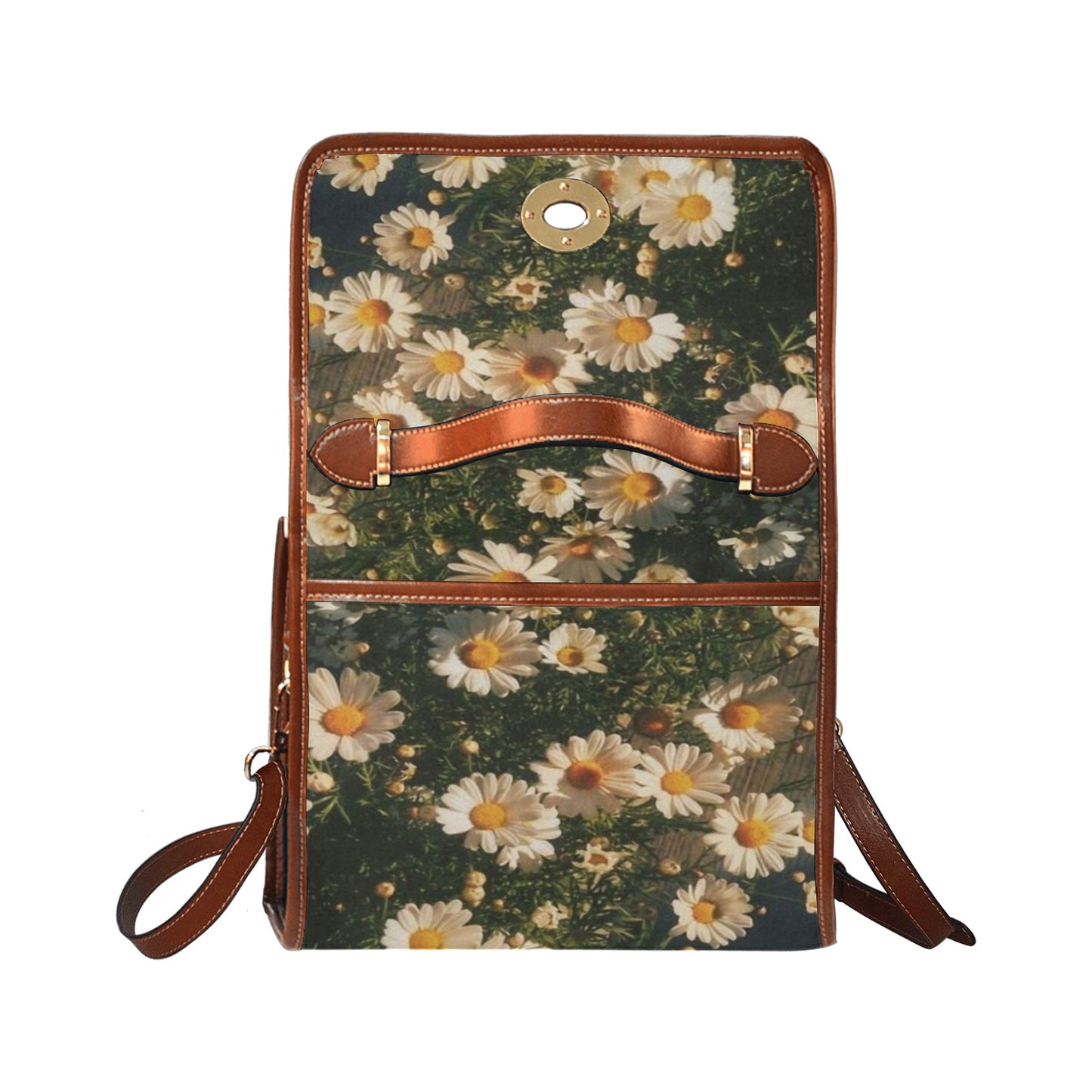 Waterproof Canvas Bag-Brown (All Over Print) (1641)