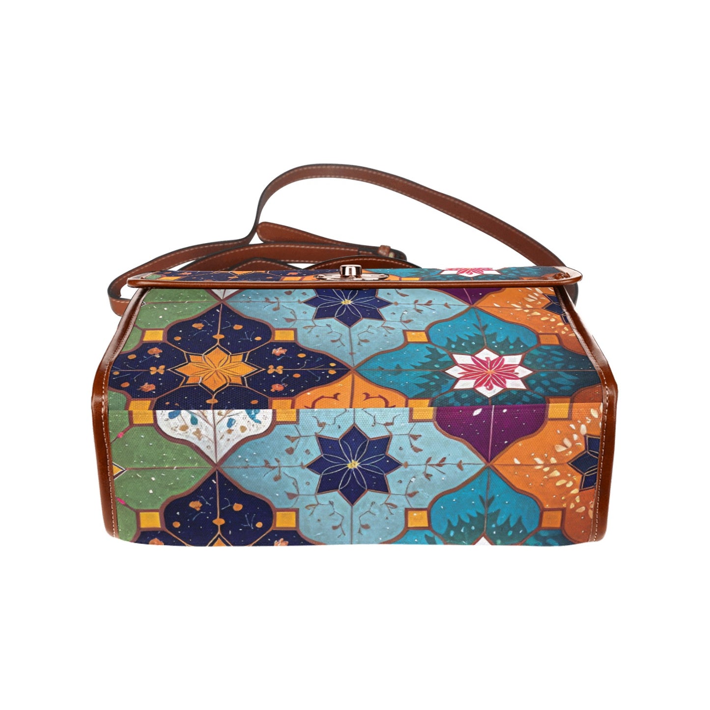 Waterproof Canvas Bag-Brown (All Over Print) (1641)