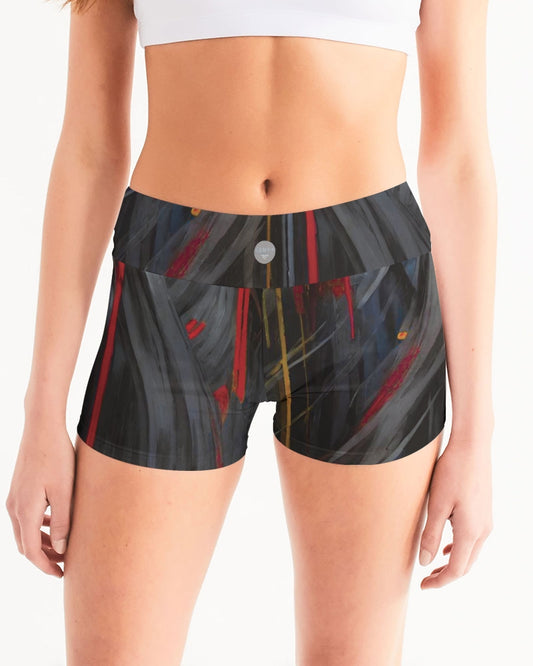 Asian collection [Part 1] Women's All-Over Print Mid-Rise Yoga Shorts