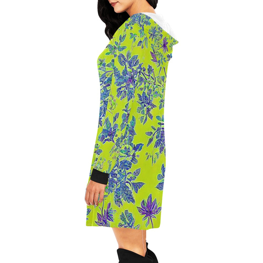 Women's All Over Print Hoodie Mini Dress (H27)