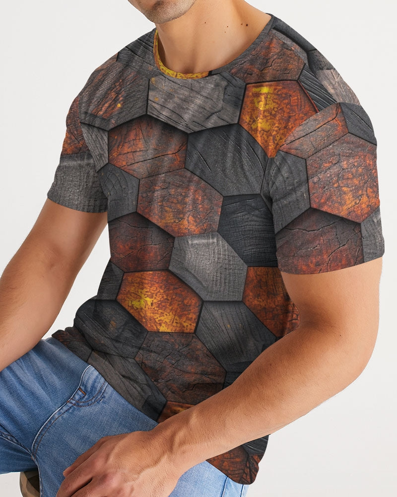 Cool stone hexagon patten 3D Men's All-Over Print Tee