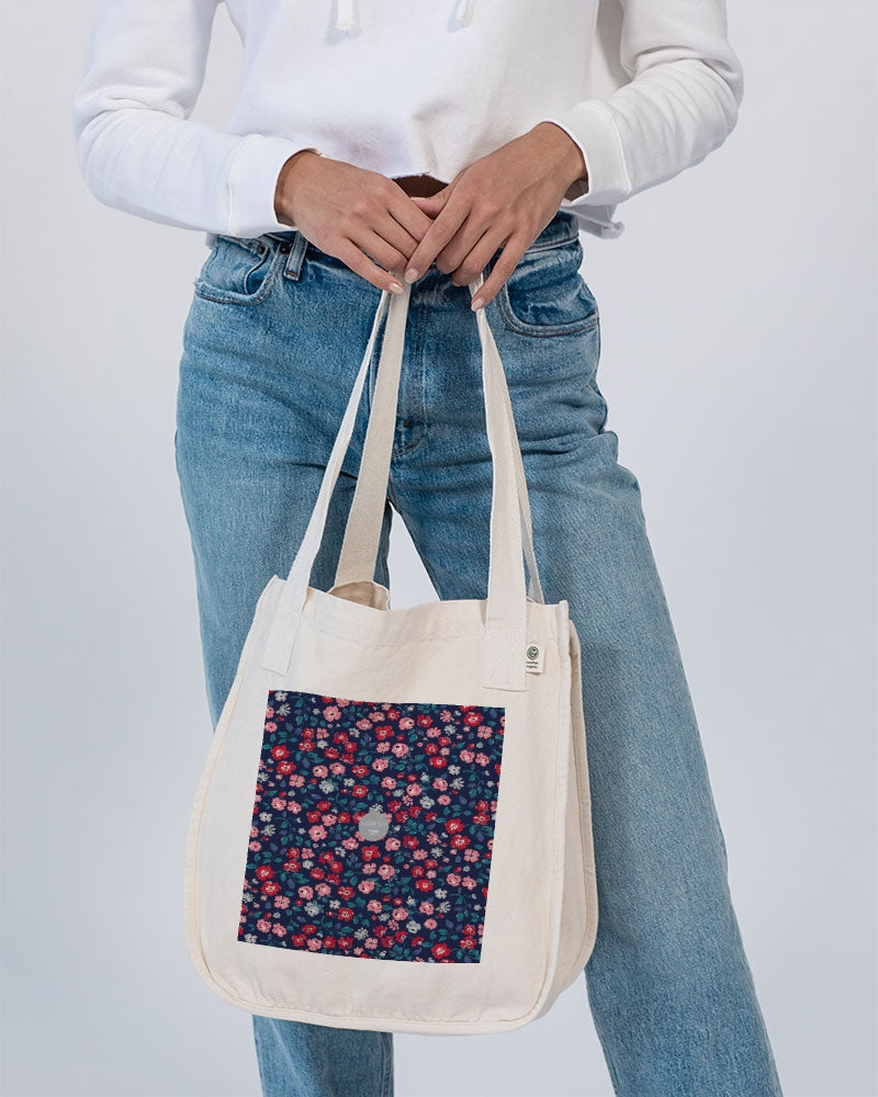 Midnight blue pretty glance.  Organic Cotton Canvas Market Tote | Econscious