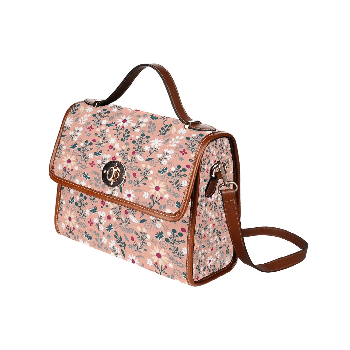 Waterproof Canvas Bag-Brown (All Over Print) (1641)