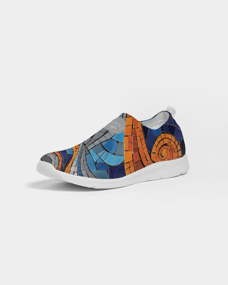 Beautiful Mosaic White Sister  Women's Slip-On Flyknit Shoe