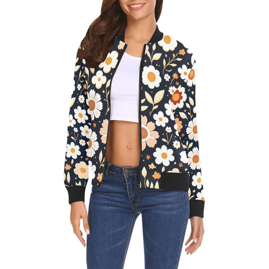 All Over Print Bomber Jacket for Women ( H19)