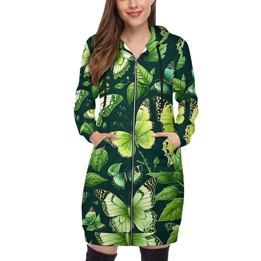 Women's full print long Hoodie