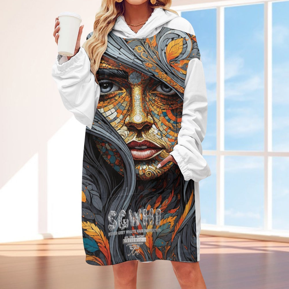 Women's Adult Hooded Blanket Shirt