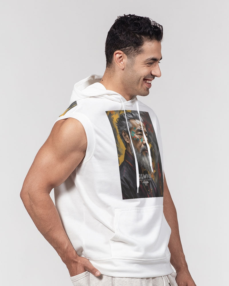 Asian Knight Men's All-Over Print Heavyweight Sleeveless Hoodie