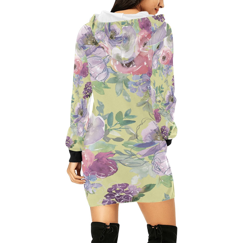 Women's All Over Print Hoodie Mini Dress (H27)